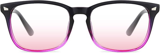 TIJN Blue Light Blocking Glasses for Women Men Clear Frame Square Nerd Eyeglasses Anti Blue Ray Computer Screen Glasses