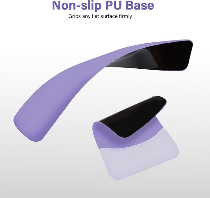 MOSISO Wrist Rest Support for Mouse Pad&Keyboard Set, Rectangular Ergonomic Mousepad Non-Slip Base Home/Office Pain Relief&Easy Typing Pad with Neoprene Cloth&Raised Curved Memory Foam, Purple