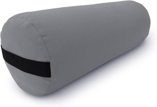 Bean Products Yoga Bolster - Made In The USA With Eco Friendly Materials - Round or Rectangular Support Cushions That Elevate Your Practice - Natural Cotton
