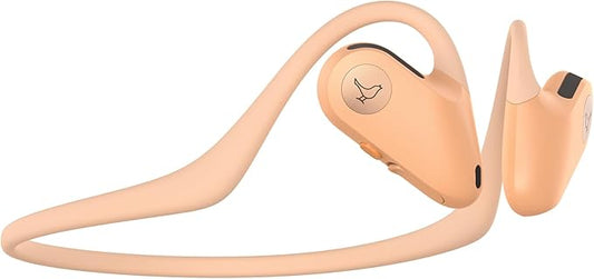 Libratone UP Open Ear Bluetooth Headphones, Weight only 23.5g, dust and Water Resistant, up to 8 Hours of Battery Life, Premium Sound for Workouts and Sports, Clear Calls, limited edition (Peach Fuzz)