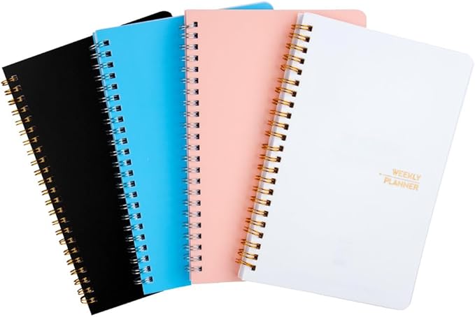 Craft County Weekly Planner – Undated Spiral Bound Planner Covering 52 Weeks – Keep Track of All Your Projects – White