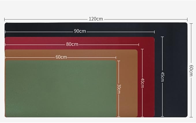 KINGFOM Desk Pad Office Desktop Protecter, PU Leather Desk Mat Blotters Organizer with Comfortable Writing Surface (47.2" x 23.6", Black)