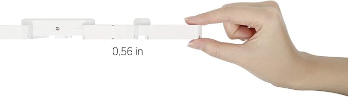 mooas 3D Pure Slim M LED Clock, Multi-Function LED Digital Clock (Calendar, Alarm, Temperature) (11.8" Slim M White Wall Clock with Remote Control)