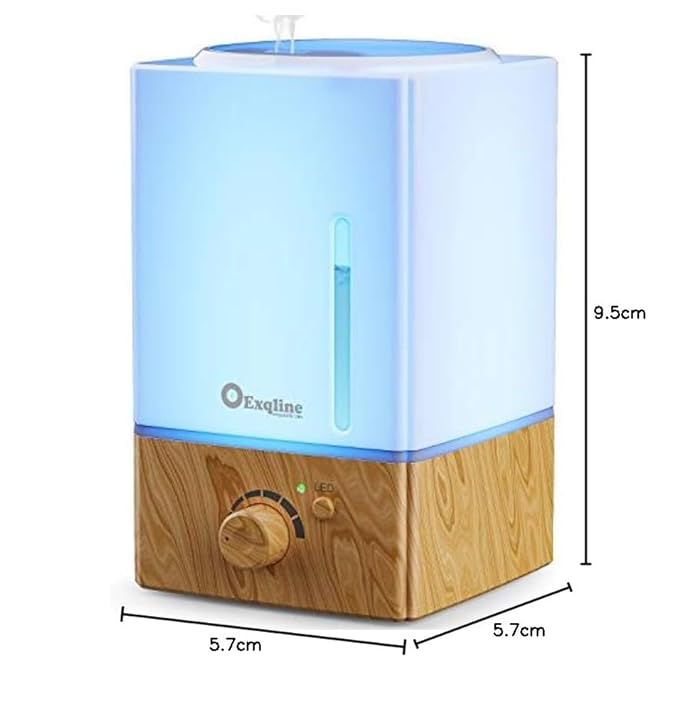 Exqline 1500ml Large Aroma Essential Oil Diffuser - Unique Aromatherapy Humidifier for Large Room (Wood Grain)