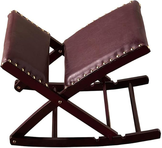 Foldable Upholstered Rocking Footrests - Brown