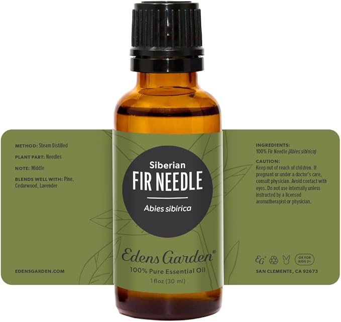 Edens Garden Fir Needle- Siberian Essential Oil, 100% Pure Therapeutic Grade (Undiluted Natural/Homeopathic Aromatherapy Scented Essential Oil Singles) 30 ml