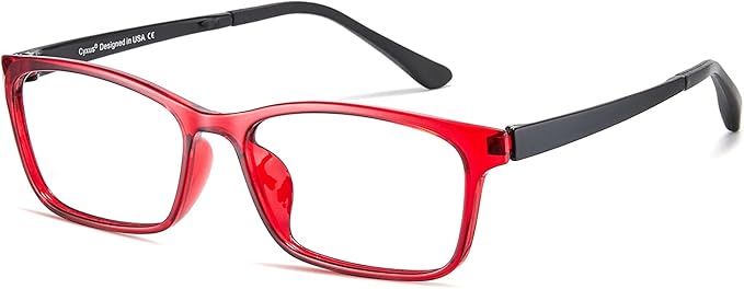 Cyxus Blue Light Glasses Computer Glasses UV Blocking GRP Square Frame Clear Lens Ultra Light Eyewear