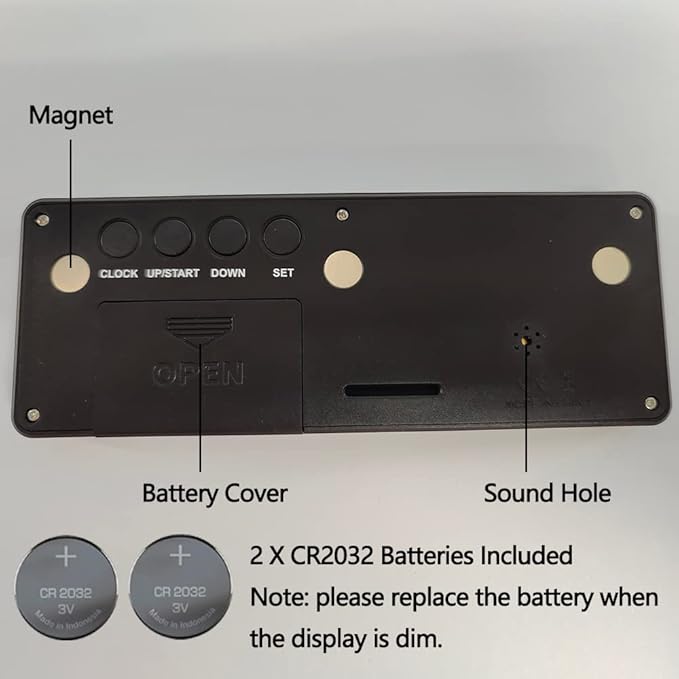 FCXJTU Digital Countdown Days Timer Clock - White Upgraded Big 999 Days Count Down Clock with Bracket Strong Magnetic Back for Retirement Wedding Vacation Birthday Holidays (999Day)