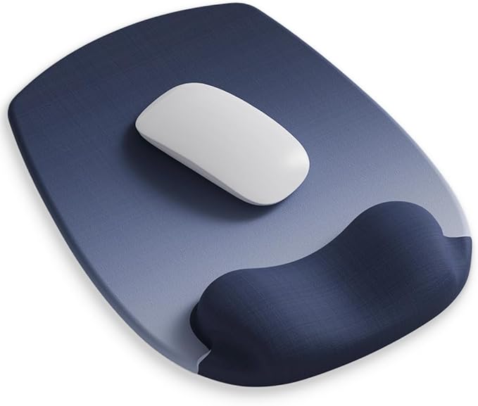 ErgoFlow Gel Wrist Rest Mouse Pad - Ergonomic Cushion for Desk, Cute Aesthetic Computer Decor for Women; Small Mousepad Mat&Laptop Pads - Office Home Support&Ergo Accessories Supplies(05Midnight Wave)