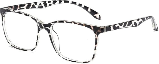 ANRRI Blue Light Glasses Men Women Leopard Blue Light Blocking Computer Glasses Anti Eyestrain Lightweight UV Filter Lens Eyeglasses Frame