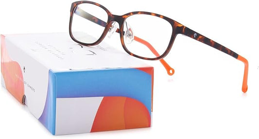 Horus X ® • Blue Light Glasses for Kids | Gaming glasses | Screen Protection for boys and girls | HELSINKI Orange