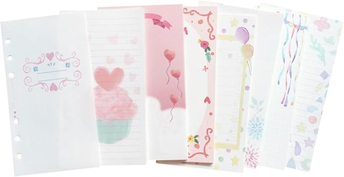 A7 Lined Refill Paper,6-Hole Punched Loose Leaf Paper Ruled Journal Notebook Filler Paper for Refillable Leather Journals Personal Size Organizer Binder Planner