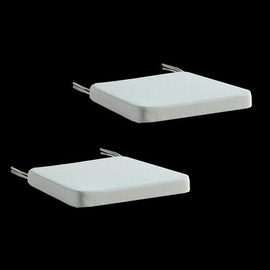 Chair Cushion for Dining Chairs with Ties Non Slip Memory Foam Kitchen Room Chair Pads 2 Pack 17x16 Inch, Beige