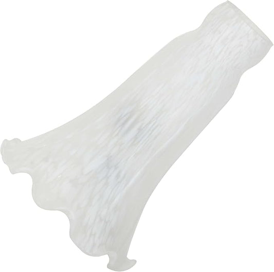 Bieye LS10 Lily Flower Blown Glass Lampshade (White, Opening I.D. 1.26" x O.D. 1.5")