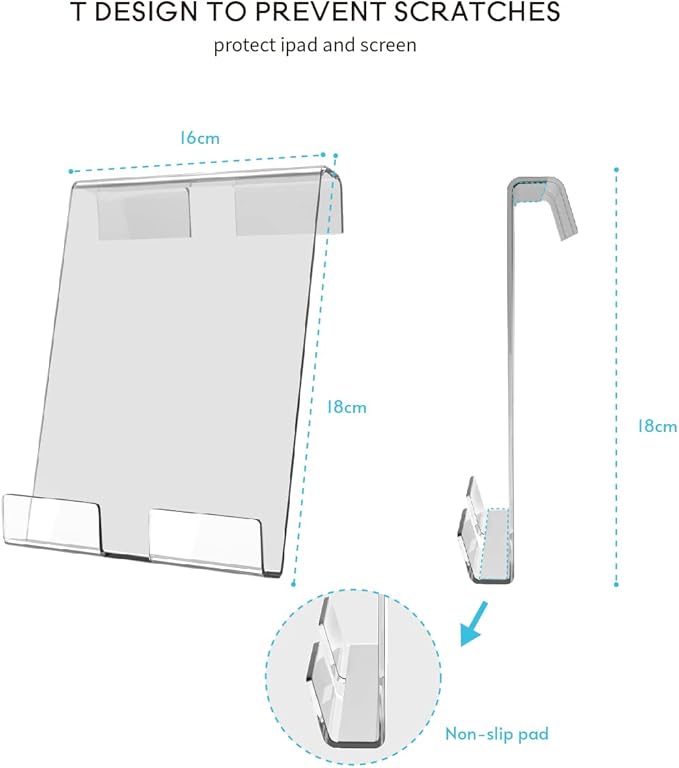 Tablet Holder Compatible with Peloton Bike & Plus & Tread & Row, Holder for iPad, Tablet Stand Compatible with Myx Fitness Bike, Mount for Kindle and eReader, Accessories for Home Gym