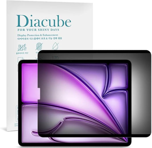 360° 4-Way Magnetic & Nano Adsorption Privacy Screen Protector for iPad Air 13 Inch M3 2025 & M2 2024 | Detachable, Anti-Spy, Anti-Fingerprint | Works in Both Landscape & Portrait Modes