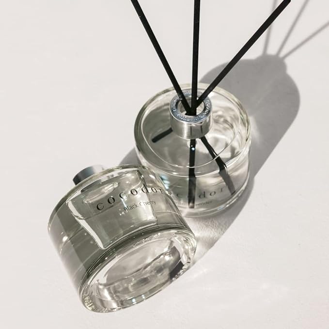 COCODOR Signature Reed Diffuser Set/Black Cherry / 6.7oz /1 Pack/Home Fragrance Diffuser, Oil Scent Diffuser for Bathroom Shelf Decor