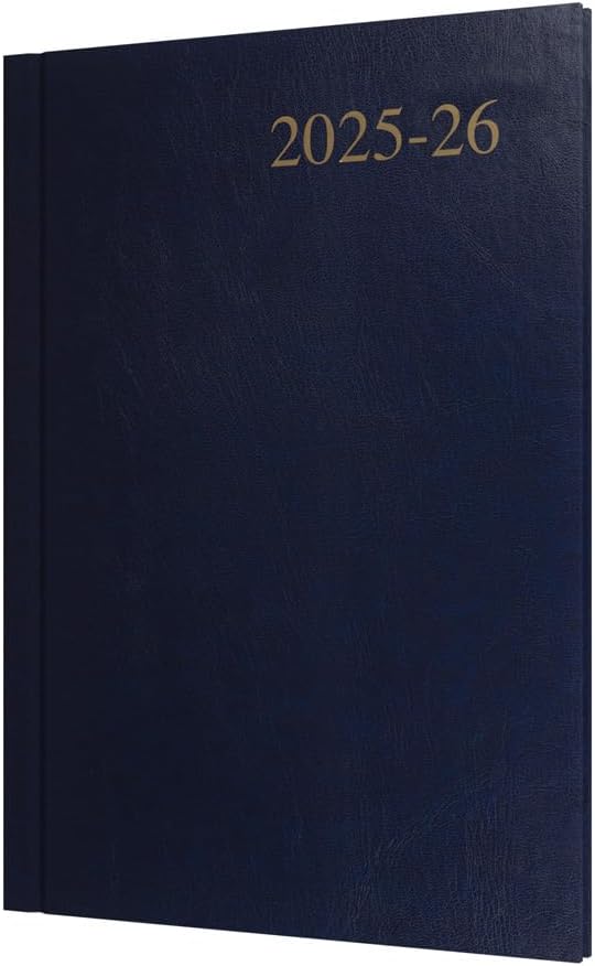 Collins 'Essentials' 12 Month Mid/Academic Year Planner, July 2025-July 2026 - ESSA53M.65-2526 - Week-to-View Diary, A5 Hard Cover, Dark Blue