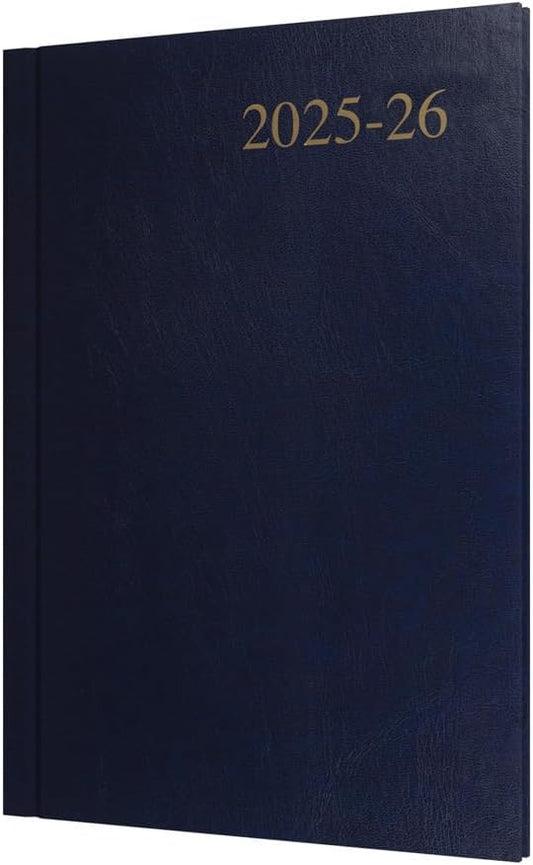 Collins 'Essentials' 12 Month Mid/Academic Year Planner, July 2025-July 2026 - ESSA53M.65-2526 - Week-to-View Diary, A5 Hard Cover, Dark Blue