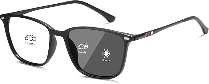 Cyxus Blue Light Blocking Glasses Men Women Computer Gaming Glasses Rectangle UV400 Photochromic glasses 8208i02