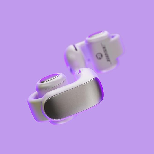 Bose Ultra Open Bluetooth Earbuds, True Wireless Earbuds with OpenAudio for Awareness, Clip On Design for Comfort, Immersive Audio, Up to 48 Hrs of Playtime, White Smoke