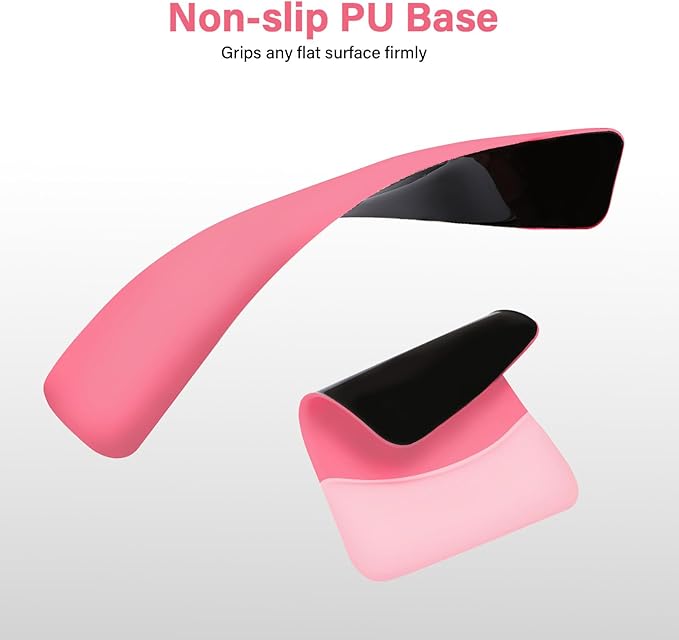 MOSISO Wrist Rest Support for Mouse Pad&Keyboard Set, Rectangular Ergonomic Mousepad Non-Slip Base Home/Office Pain Relief&Easy Typing Pad with Neoprene Cloth&Raised Curved Memory Foam, Melon Pink