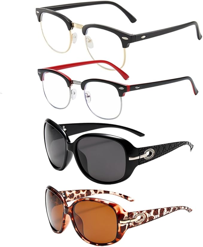 Computer Gaming Blue Light Blocking Glasses plus POLARIZED sunglasses Black Tortoise