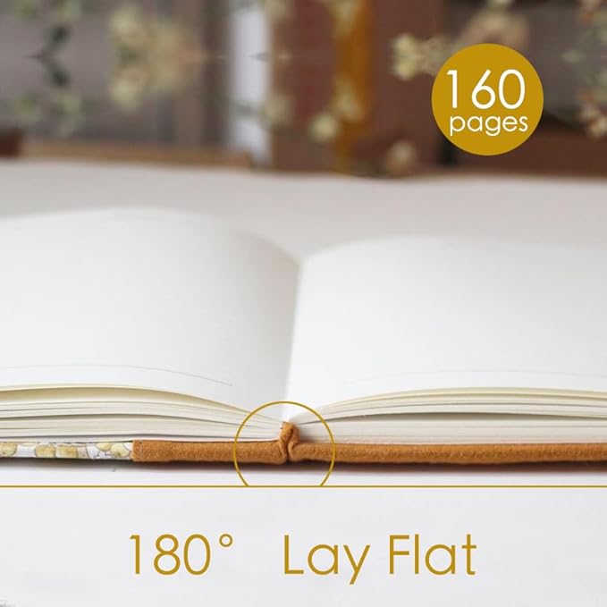 Purple Journal for Women, Floral Notebook, A5, 6x8, Lined Page, Hardcover Notebook, Lay Flat, Flower Printed Cover, Cotton Fabric, Writing Journal, Reading Notebook, Lilac Gifts