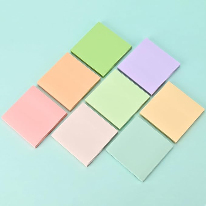 BAYTORY 640 Sheets Pop Paper Up Sticky Notes, 3 x 3 Inches, Morandi Colored Self-Sticky Note Pads, Memo Pads for School Office Home Desk Accessories (Morandi Series)