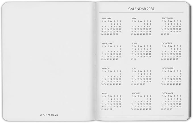 Harbor Weekly Journal Notebook Planner 2025-2026 - Lined, Durable Faux Leather, Softcover, 176 Quality Pages, For Men and Women, For Writing, Work & Travel, Cambridge Lavender - 9x7"