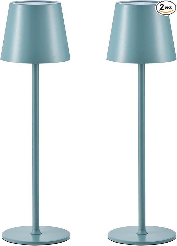 BGFHome Cordless Table Lamp LED Desk lamp,5000mAh Rechargeable Touch Night Light Wireless Minimalist Design for/Restaurant/Bedroom/Bars/Outdoor Party/Camping/Coffee Shop 2Pack