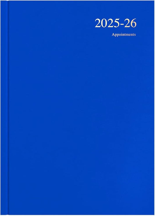 Collins 'Essentials' 12 Month Mid/Academic Year Planner, July 2025-July 2026 - ESSA43M.60-2526- Week-to-View Appointments Diary, A4 Hard Cover, Blue