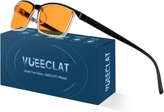 Blue Light Blocking Glasses | Max Protection Gaming & Computer Glasses | Reduce Eye Strain & Improve Sleep
