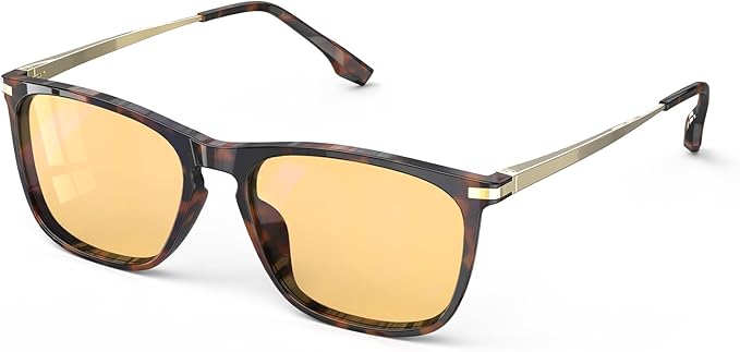 Goiteia Orange Blue Light Blocking Glasses-Retro 70s Blue Light Glasses for Men Women, Easier Sleep and Migraine Relief