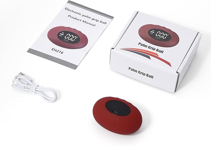 Grip Strength Tester, Rechargeable Digital Hand Gripper Strengthener Up to 396lbs, Hand Gripper Strengthener with Counting, LED Display, Fitness Toy, Stress Balls for Sport Home School