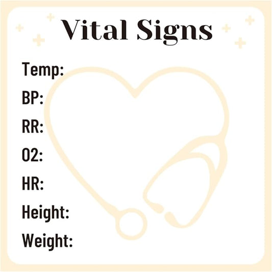 Vital Signs Sticky Notes Gifts, 9 Pack Vitals Notepad 3x3 Inch, Nurse Daily Monitoring Post Memo Pads, Patient Health Checklist Self-Stick Notes Office Hospital Supplies (450 Sheets)