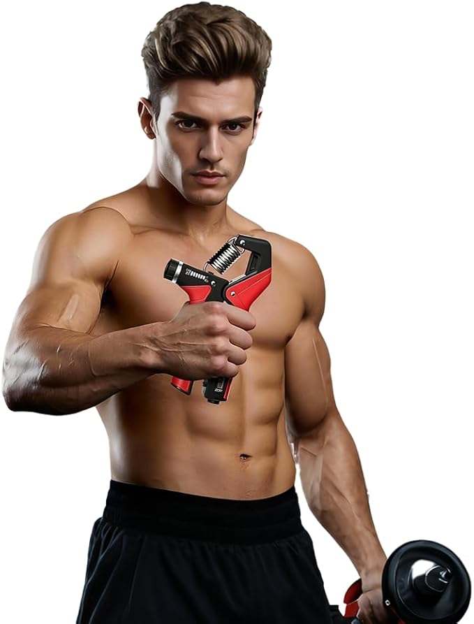 Hand Strengthener，Grip Strengthener Forearm，Hand Grip Strengthener with Adjustable Resistance 11-220Lbs(5-100KG)，Forearm Strengthener, Hand Exerciser for Muscle Building and Injury Recover