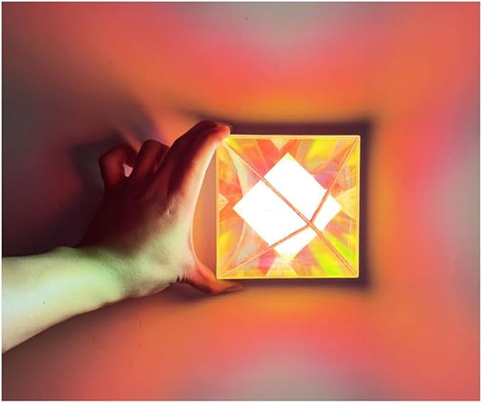 Ulalaza Art Cube Acrylic lamp Decorative Table Lamp Color Changing Touch Lamp Rechargeable Colorful Modern Night Light for Bedroom Living Room Party Dinner Decor Creative Lights