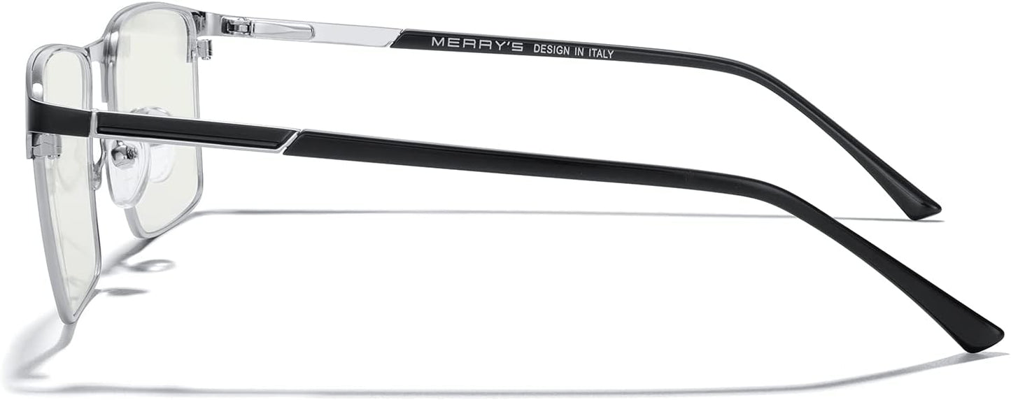 MERRY'S Men's Blue Light Blocking Glasses - Vintage Computer Reading Glasses for Men