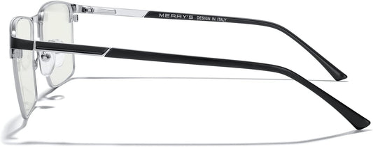 MERRY'S Men's Blue Light Blocking Glasses - Vintage Computer Reading Glasses for Men