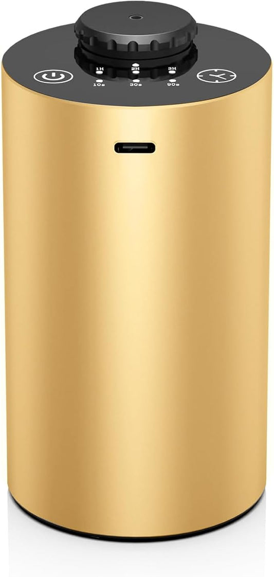 Waterless Essential Oil Diffuser for Home Battery Operated Cordless Scent Diffuser with Timing & 3 Mist Levels car Diffuser， Aluminum Alloy