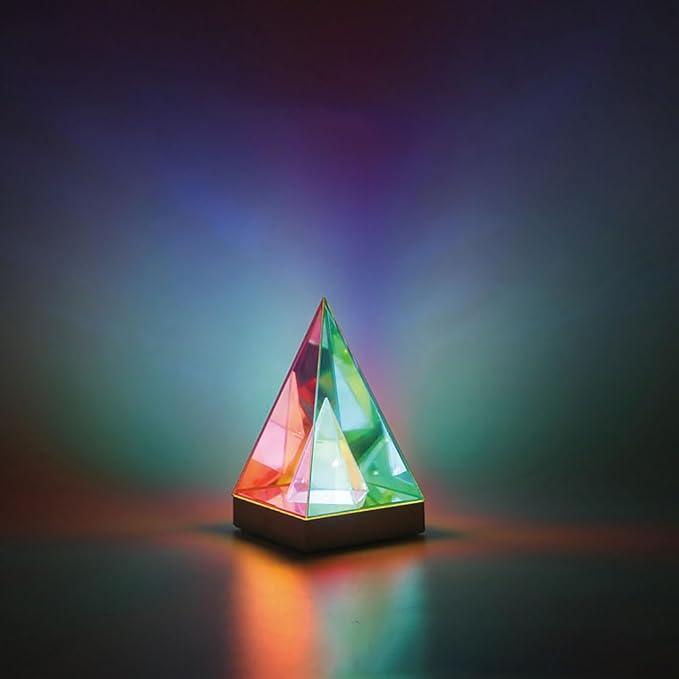 Ulalaza Art Cube Acrylic lamp Decorative Table Lamp Color Changing Touch Lamp Rechargeable Colorful Modern Night Light for Bedroom Living Room Party Dinner Decor Creative Lights