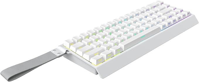 IROK Mer68 LITE Wired 68 Keys, Magnetic Switch Mechanical Keyboard, 8KHZ Polling Rate/Latency As 0.125MS/64KHZ All Keys Scan Rate/ARGB, Hot Swappable Gaming Keyboard(White)