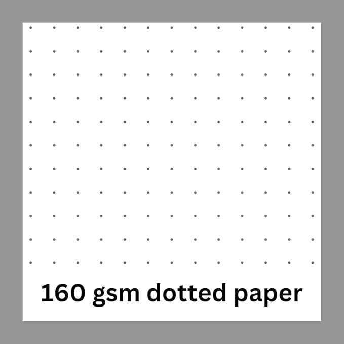 RICCO BELLO Hardcover Dot Grid Journal Notebook, Lay Flat Design, Pen Holder, 5.7 x 8.4 inches, Thick 160 gsm Paper, 80 sheets/160 pages (Dark Brown)