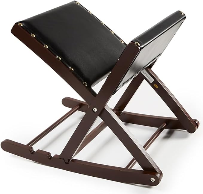 Foldable Upholstered Rocking Footrests - Brown