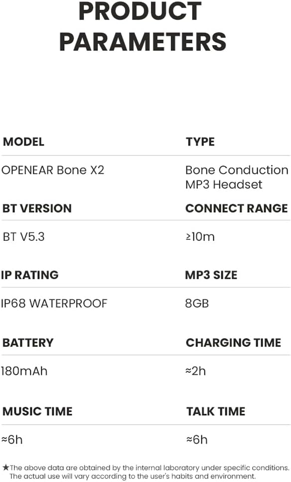 Bone Conduction Headphones IP68 Swimming Waterproof Dustproof Sweatproof MP3 Player Headset Underwater Music Player 8GB 1000 Songs, Open-Ear Wireless Earphones Bluetooth 5.3 with Mic - Blue