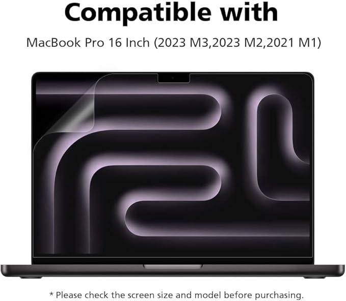 Anti Blue Light Matte Screen Protector for MacBook Pro 16" (2024 M4, 2023 M3, 2023 M2, 2021 M1) | Anti-Glare | Reducing Eye Fatigue with Blue Light Blocking Filter