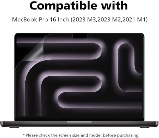 Anti Blue Light Matte Screen Protector for MacBook Pro 16" (2024 M4, 2023 M3, 2023 M2, 2021 M1) | Anti-Glare | Reducing Eye Fatigue with Blue Light Blocking Filter