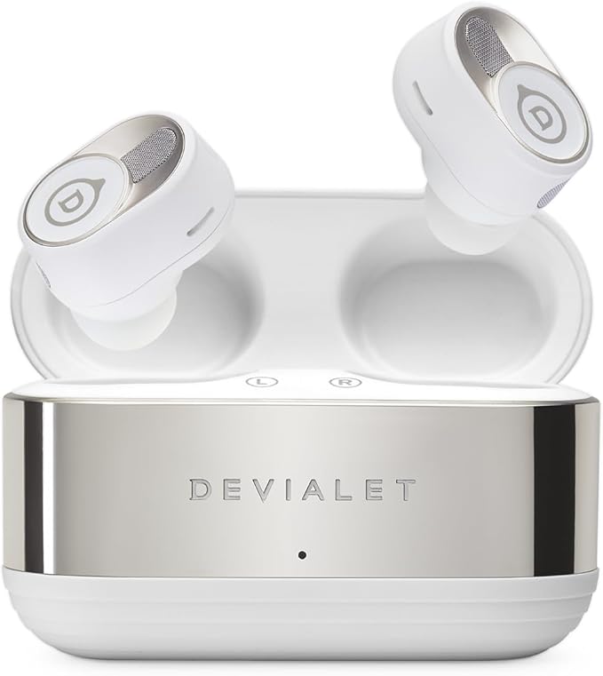 Devialet - Gemini II True Wireless Earbuds - Iconic White - Audiophiles - Daily Music & Commute - Pristine Audio Fidelity Sound Clarity and Effective Noise Cancellation.