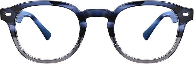 Dollger Blue Light Blocking Glasses For Woman Men Thick Frame Round Non-Prescription, pertain Computer Gaming，TV，Work